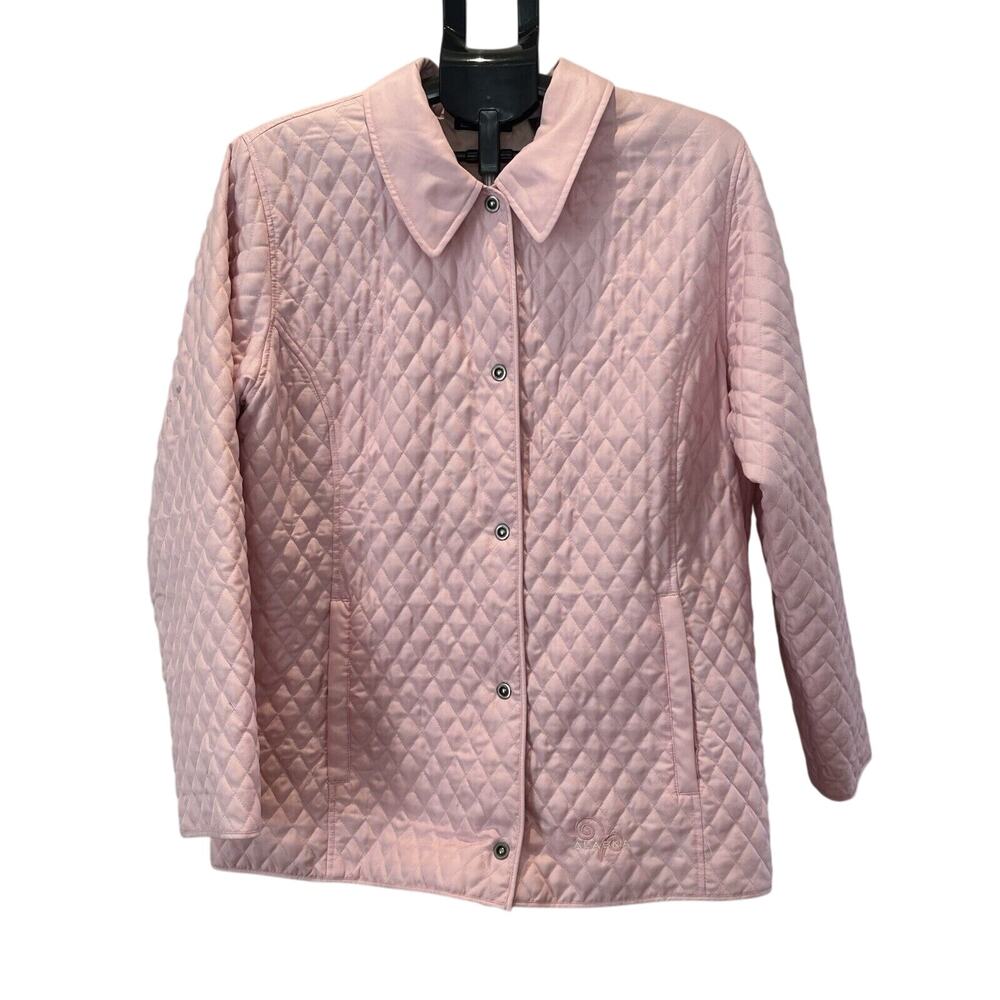 Gear for Sport Alaska Pink Quilted Button Up Jacket Women's size XL
